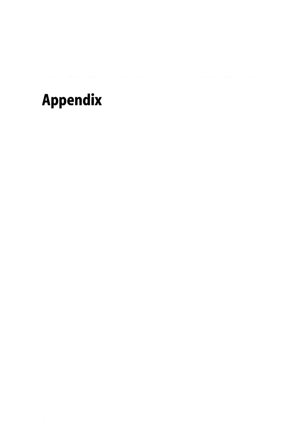 Appendix Appendix