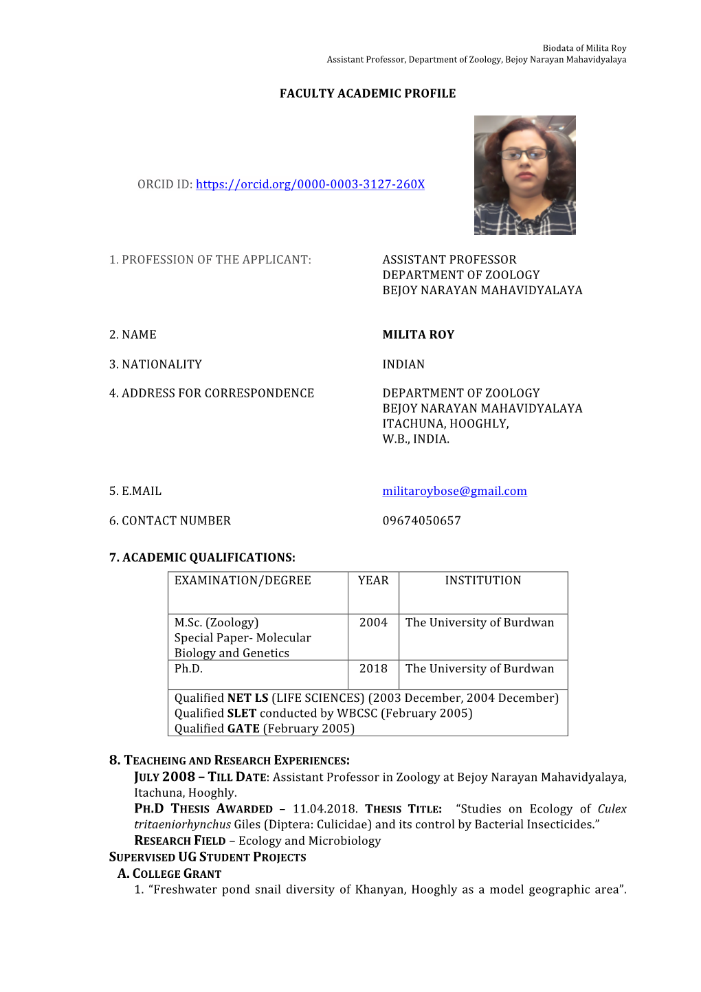 Bio Milita Roy.Pdf