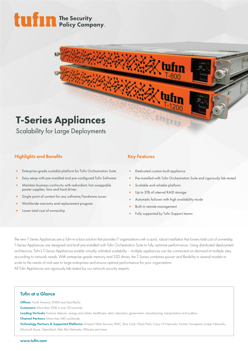 T-Series Appliances Scalability for Large Deployments