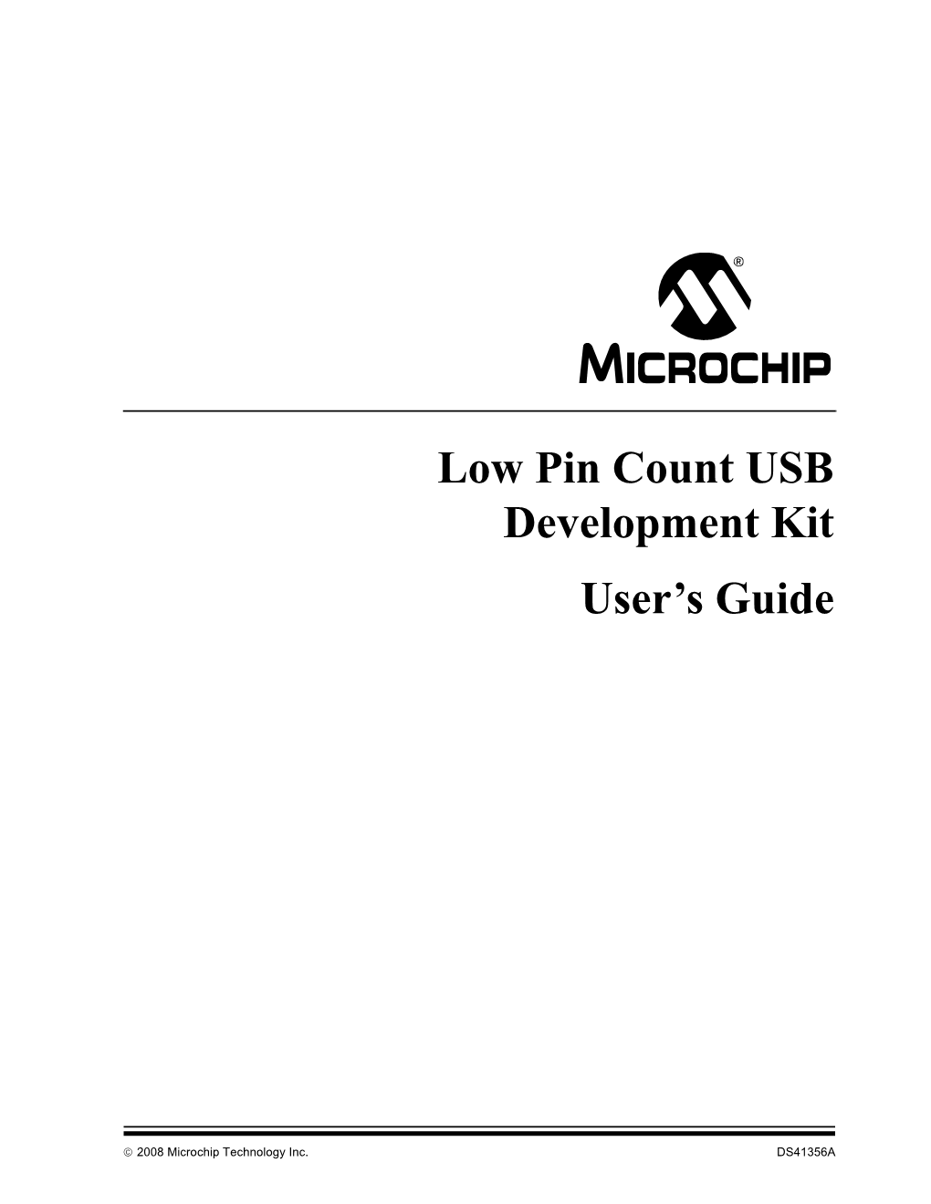 Low Pin Count USB Development Kit User's Guide