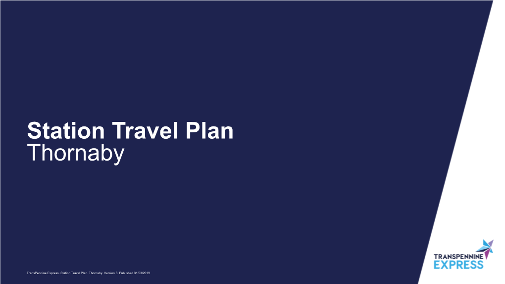 Station Travel Plan Thornaby