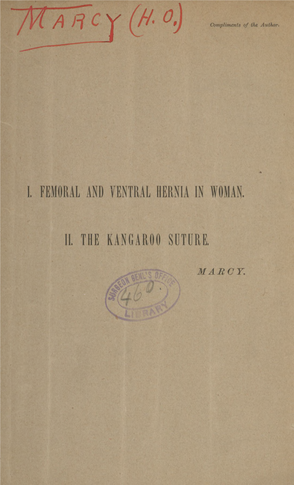 Femoral and Ventral Hernia in Woman ; the Kangaroo Suture