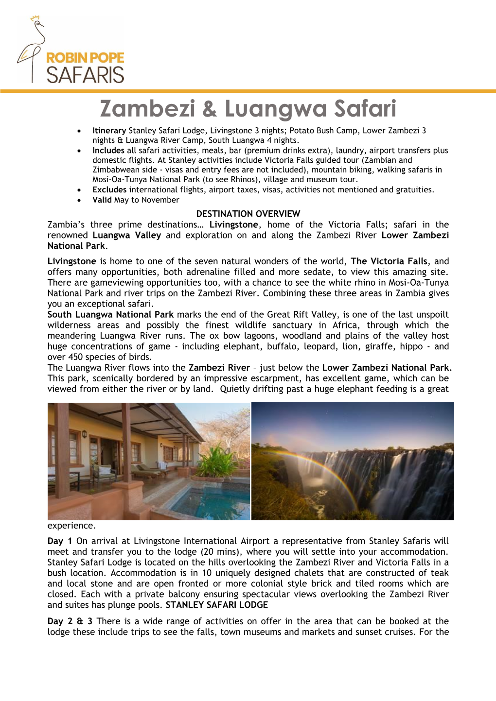 Zambezi & Luangwa Safari