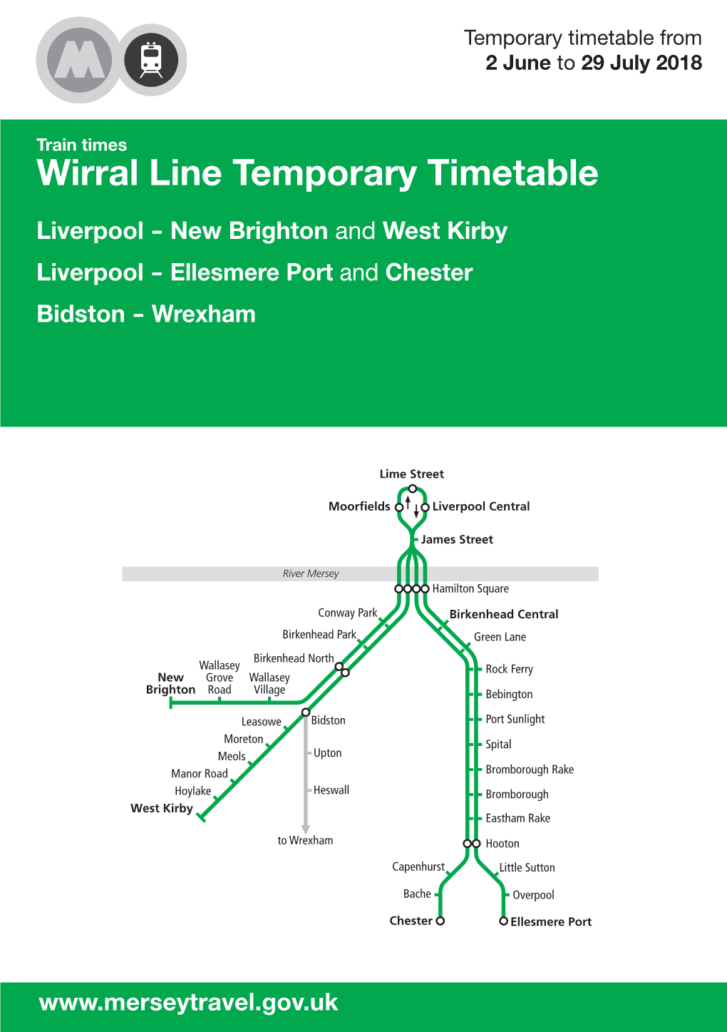 Wirral Line Temporary Timetable