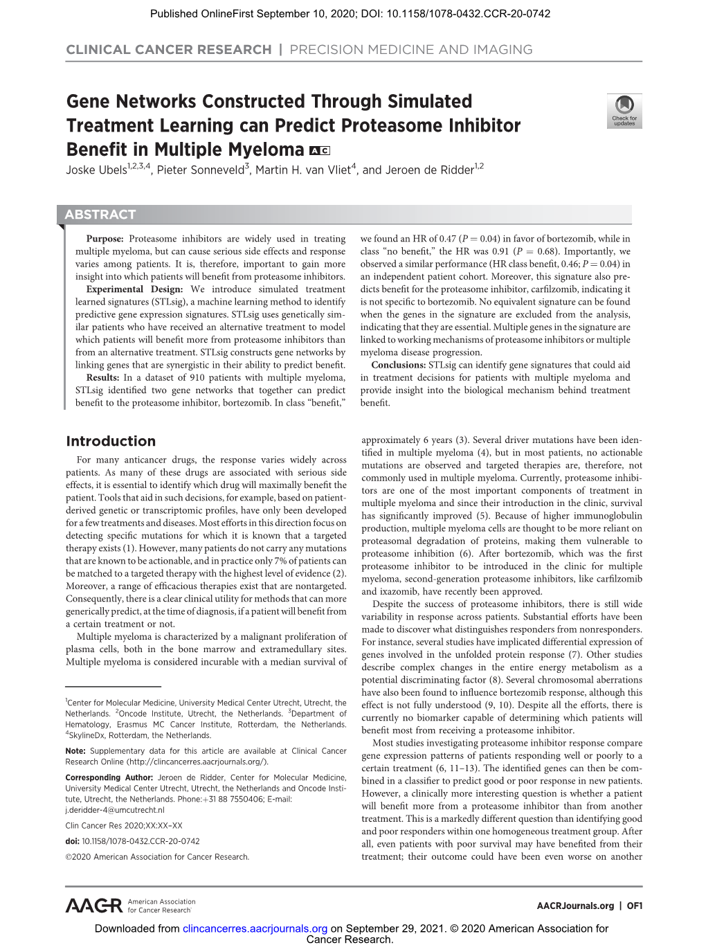 Gene Networks Constructed Through Simulated Treatment Learning Can