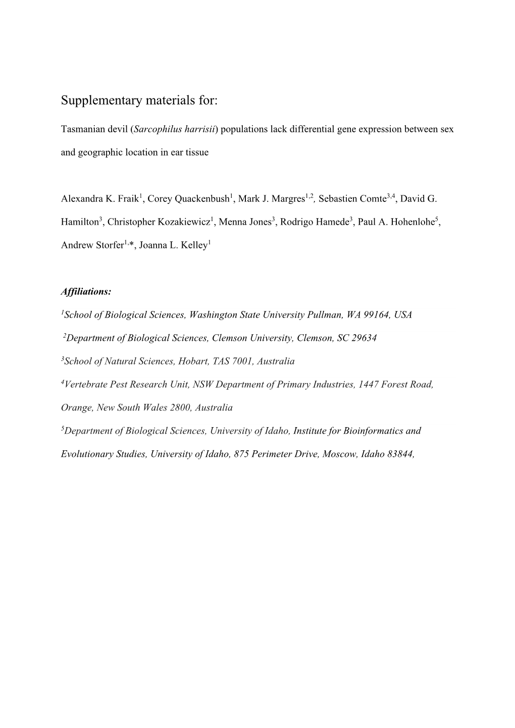 Differential Gene Expression of LG Candidate Genes