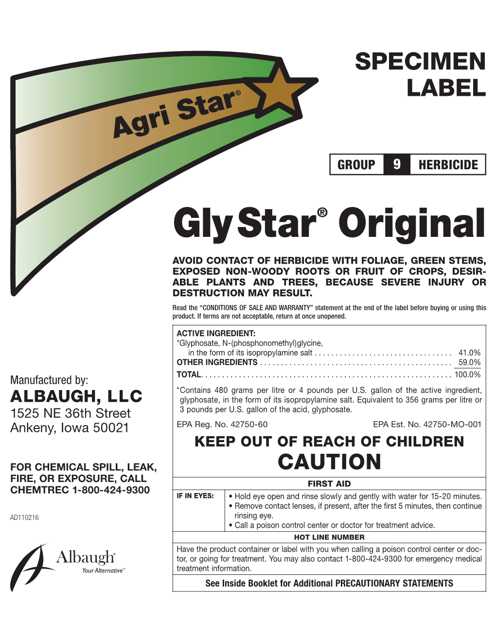 Glystar® Original Volume 1/2% 1% 1-1/2% 2% 5% 10% 1 Gal