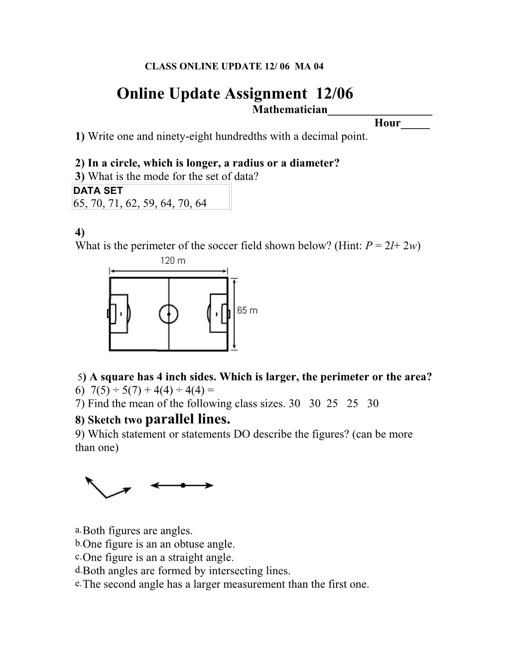 Class Online Update 10/20 Ma 04