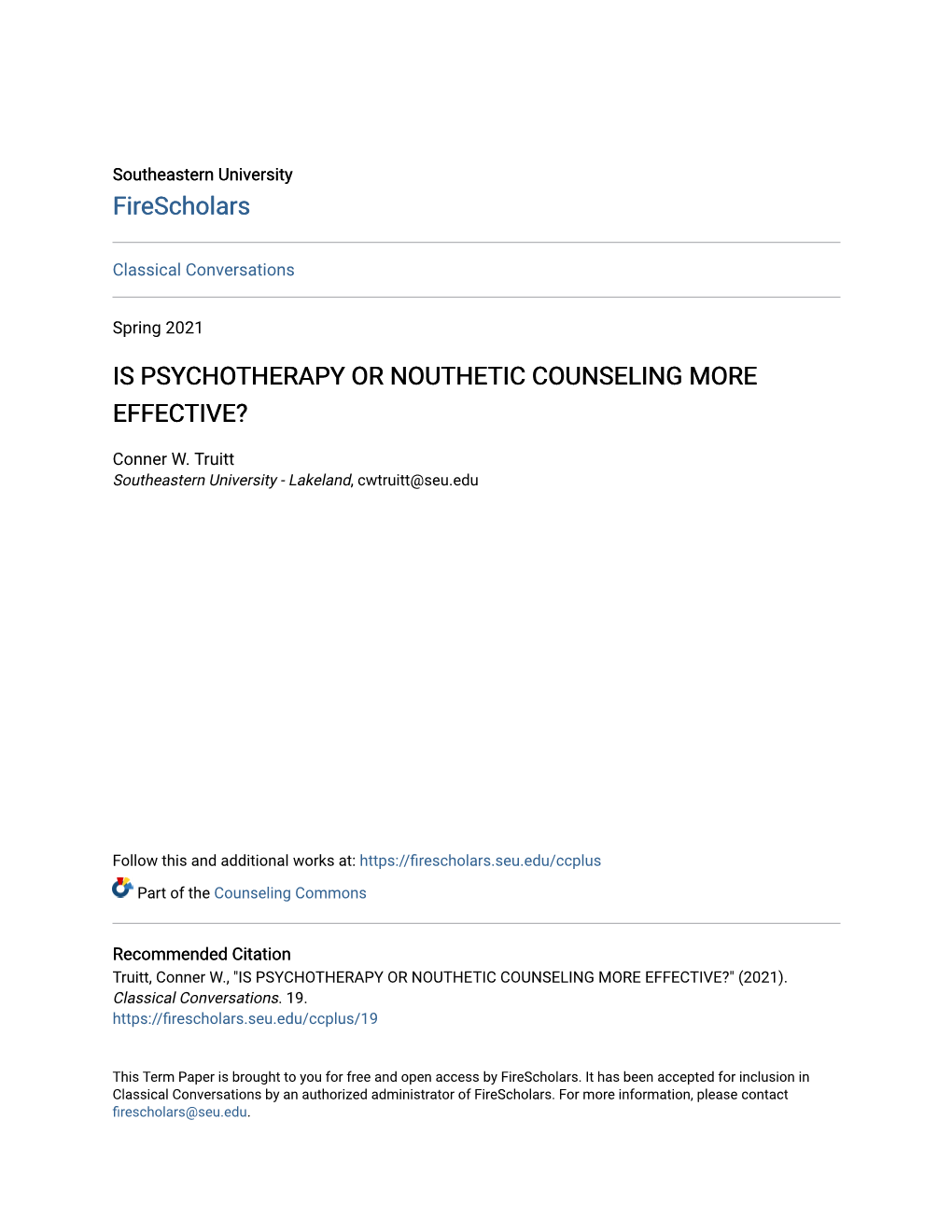 Is Psychotherapy Or Nouthetic Counseling More Effective?