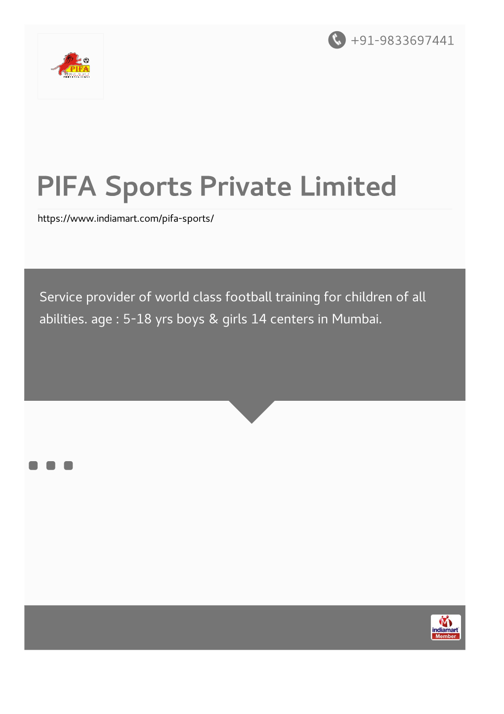 PIFA Sports Private Limited