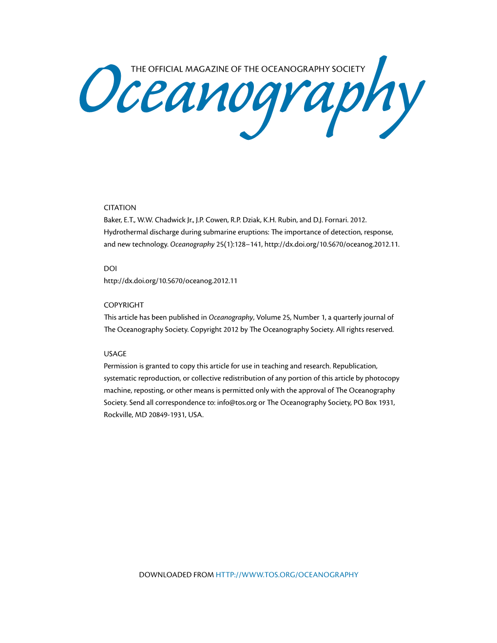 Oceanographyra Spocietyhy