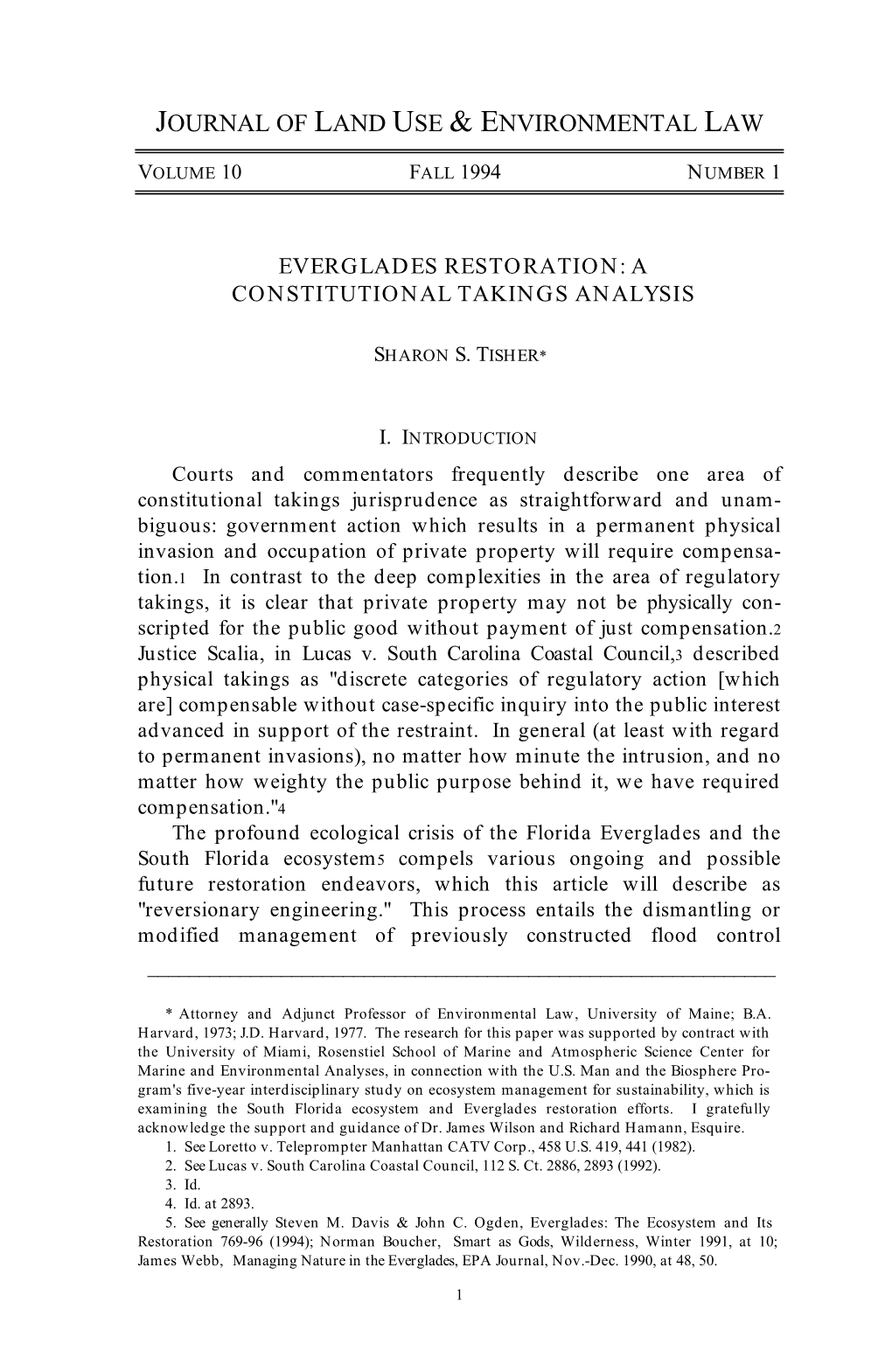 Journal of Land Use & Environmental