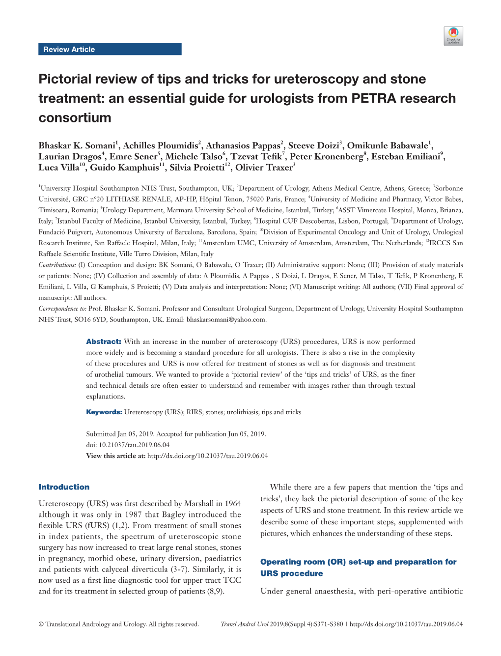 Pictorial Review of Tips and Tricks for Ureteroscopy and Stone Treatment: an Essential Guide for Urologists from PETRA Research Consortium