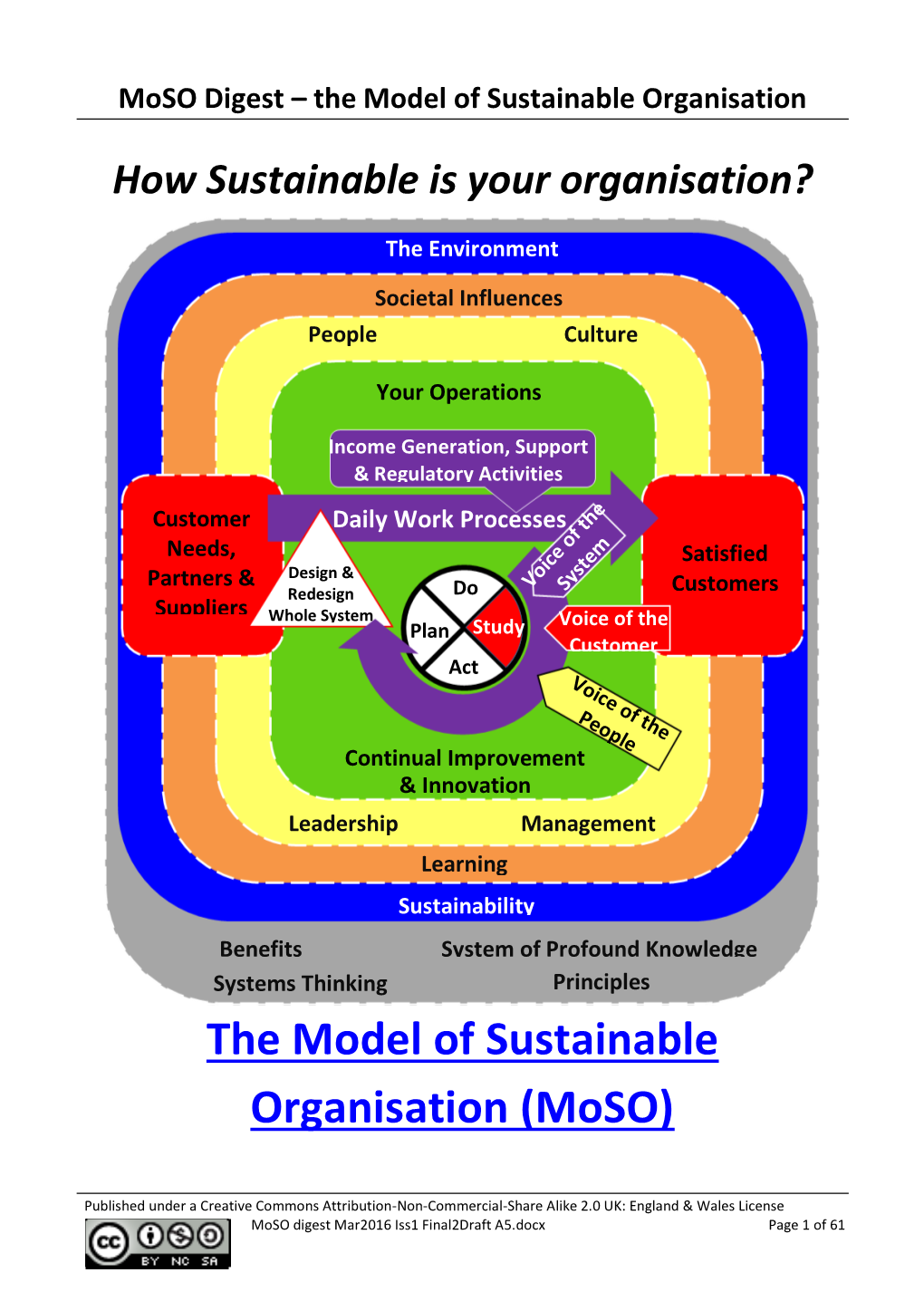 The Model of Sustainable Organisation (Moso)