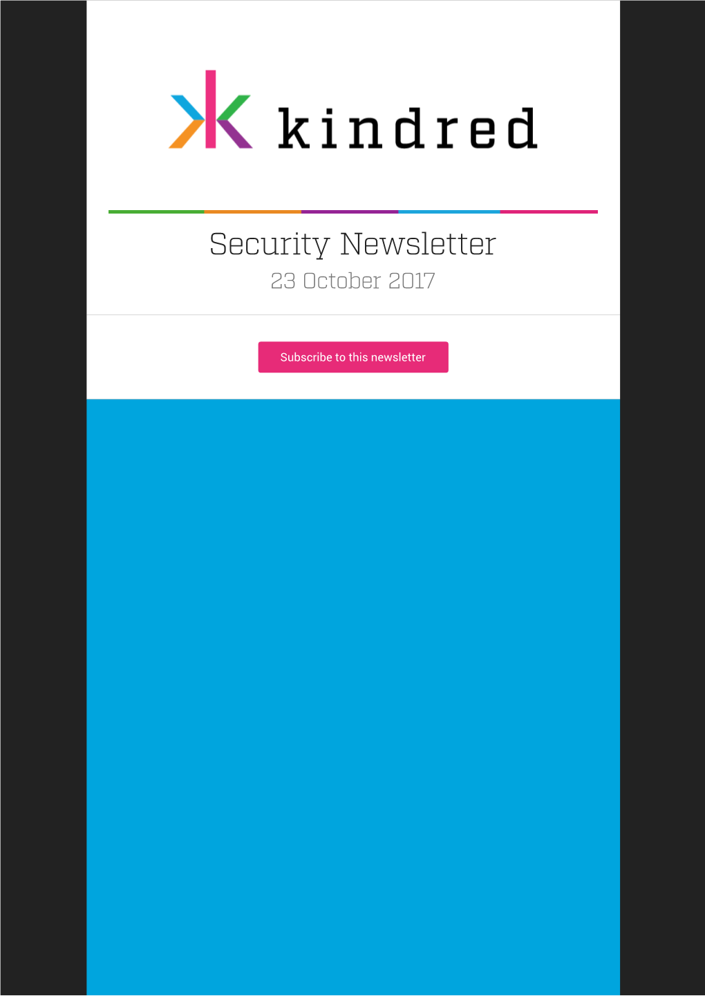 Kindred Security Newsletter