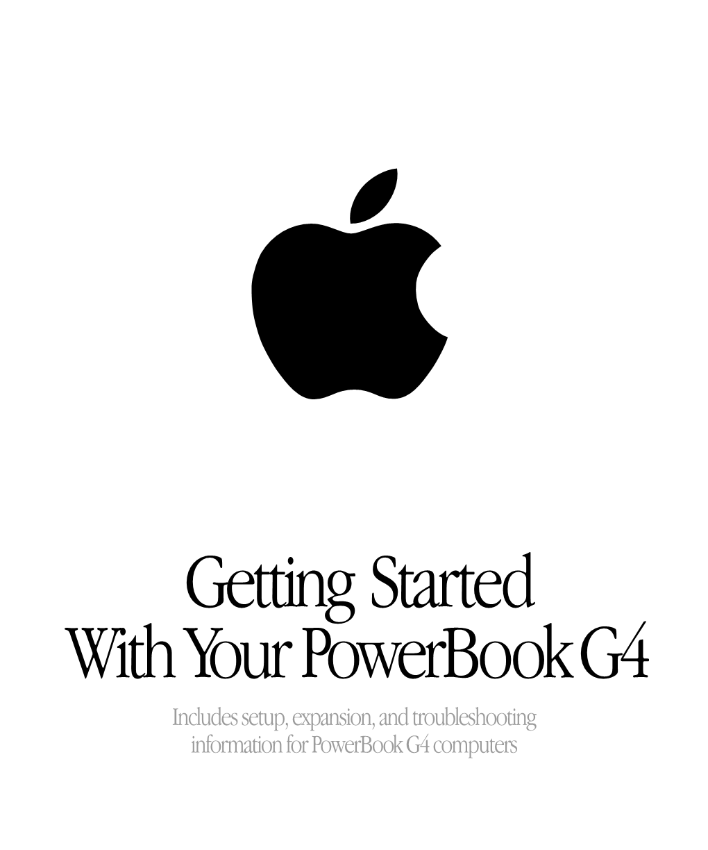 Getting Started with Your Powerbook G4 (Gigabit Ethernet)