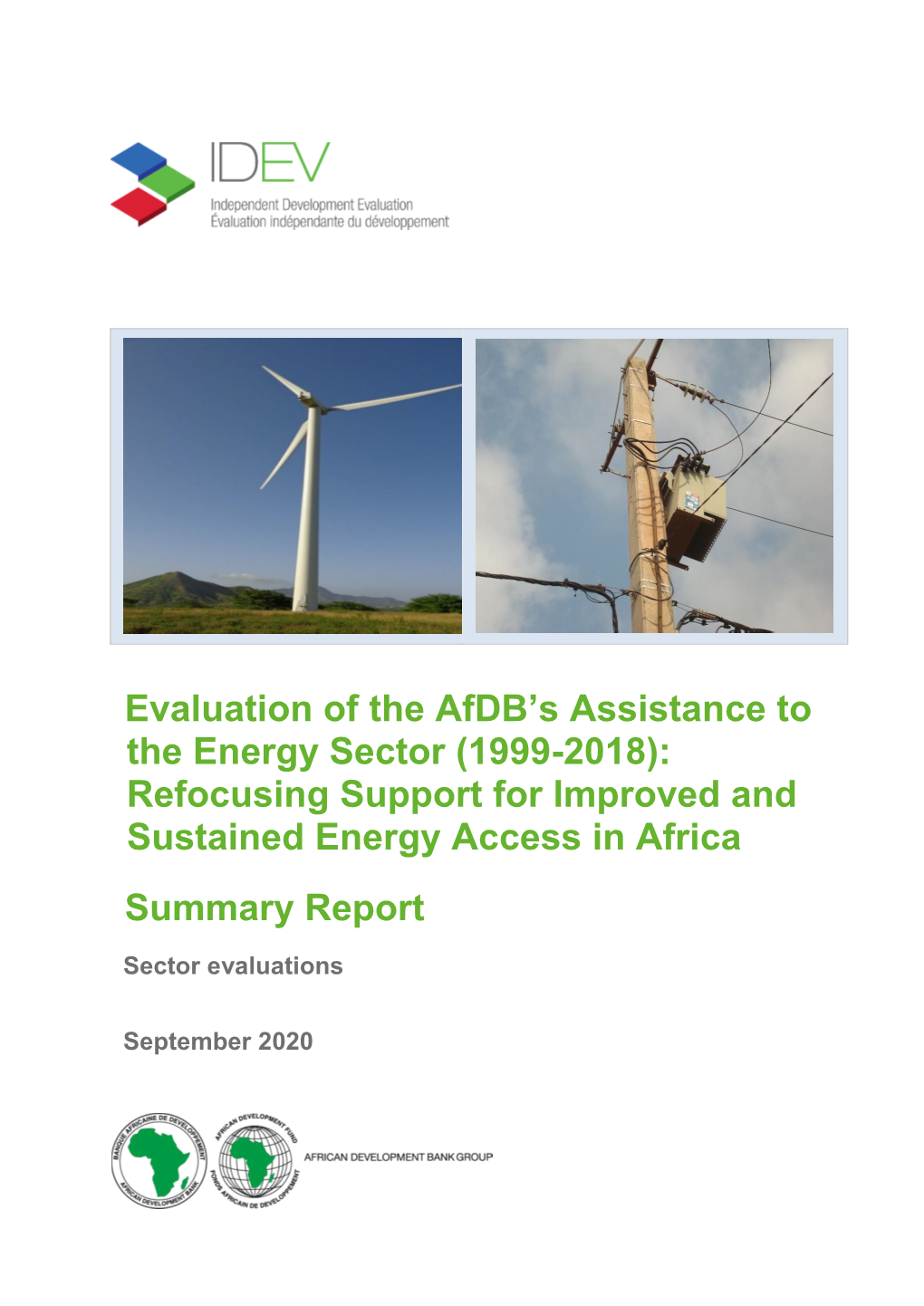 Energy Sector Evaluation Summary Report