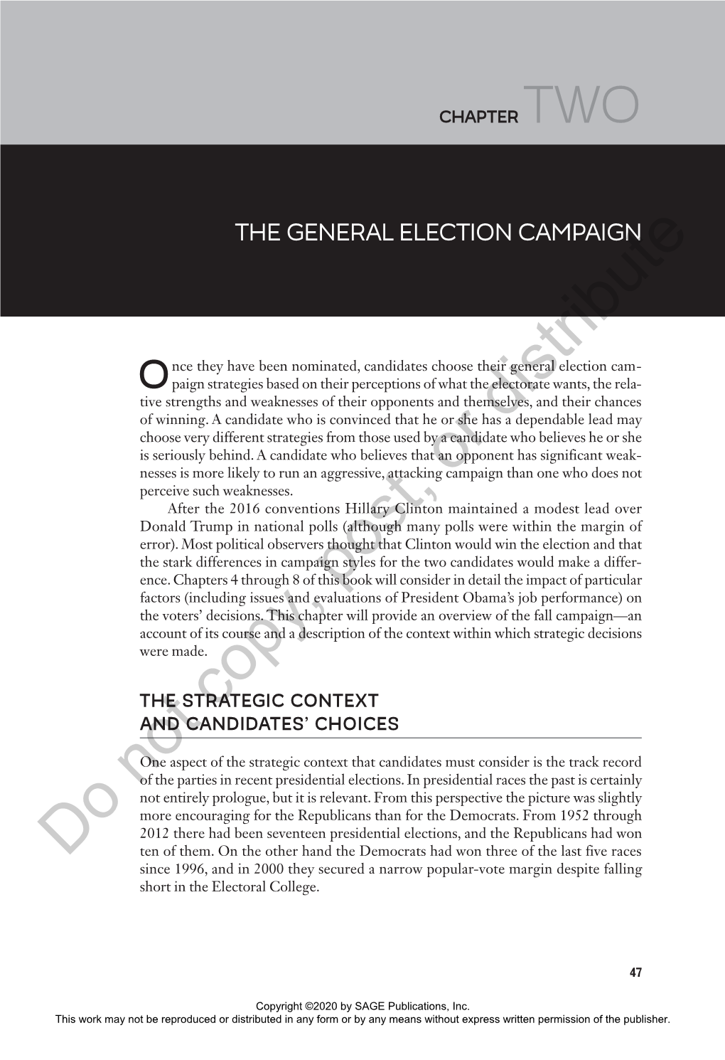 The General Election Campaign