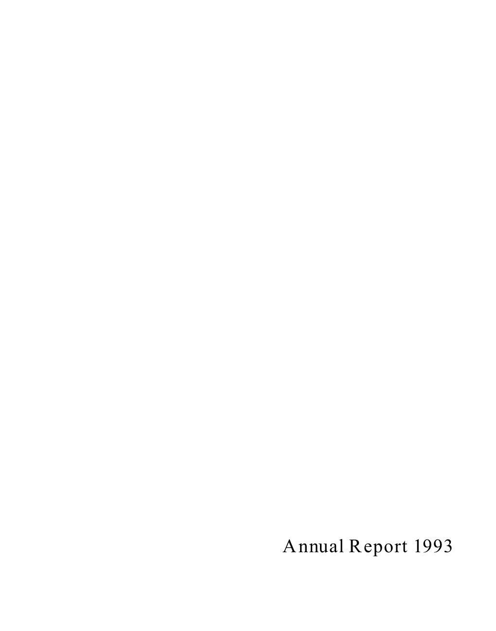 Annual Report 1993