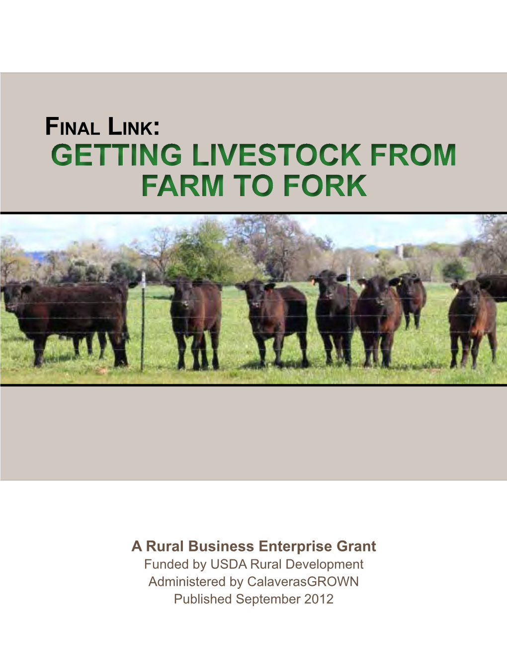 Final Link Getting Livestock from Farm to Fork