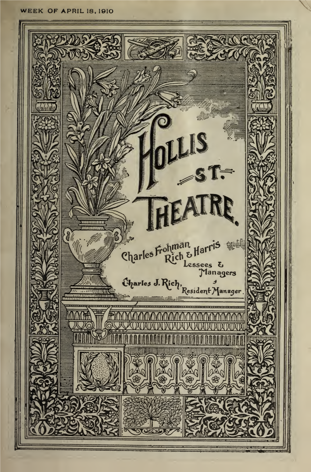 Hollis Street Theatre the Prima Donna Program