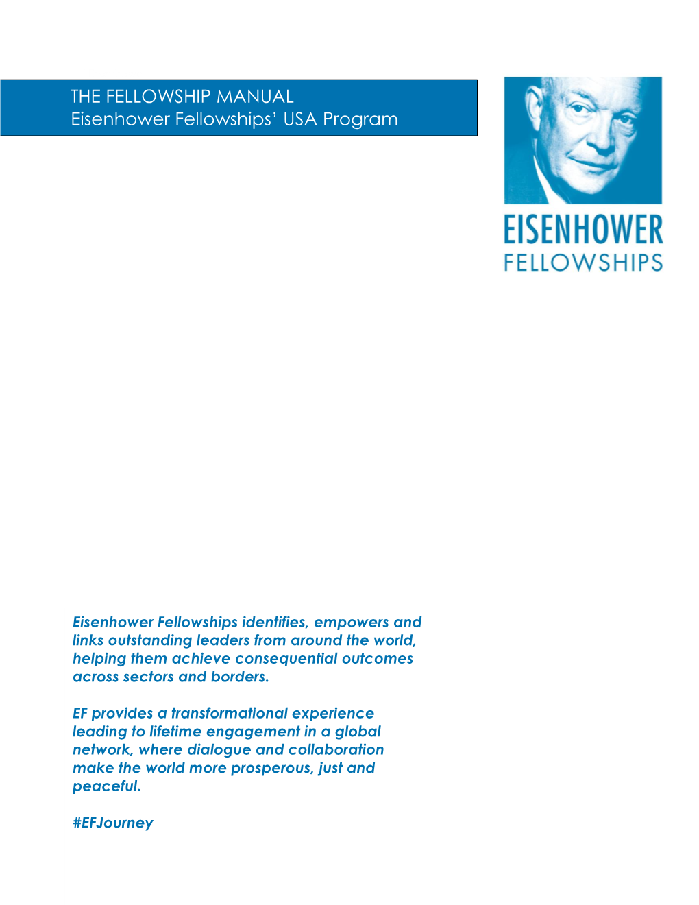 THE FELLOWSHIP MANUAL Eisenhower Fellowships' USA