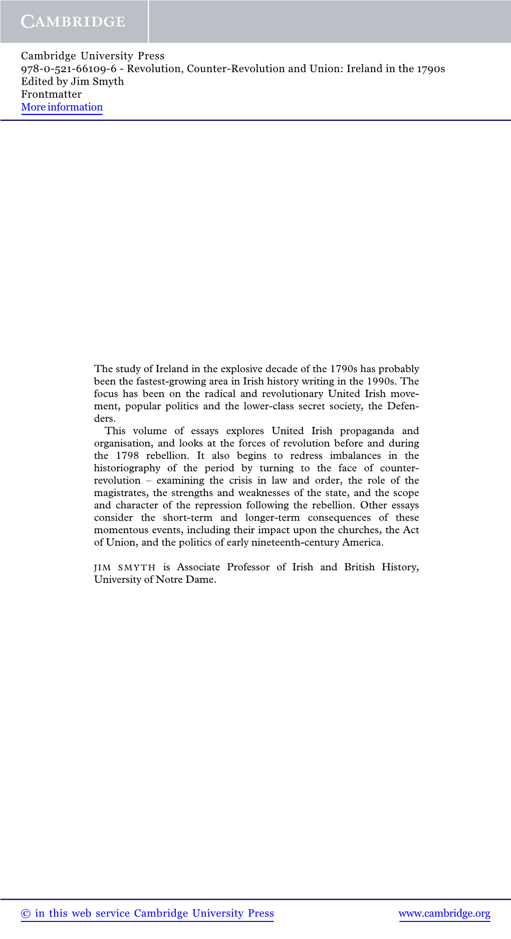 The Study of Ireland in the Explosive Decade of the 1790S Has Probably Been the Fastest-Growing Area in Irish History Writing in the 1990S