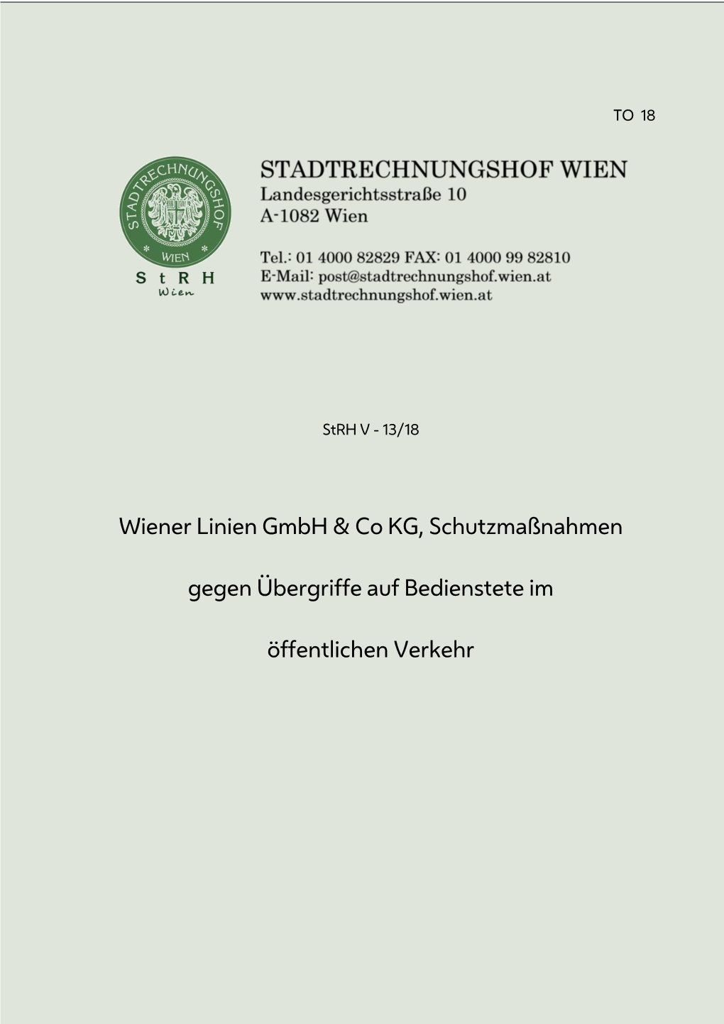 Wiener Linien Gmbh & Co KG, Schutzmaßnahmen Gegen