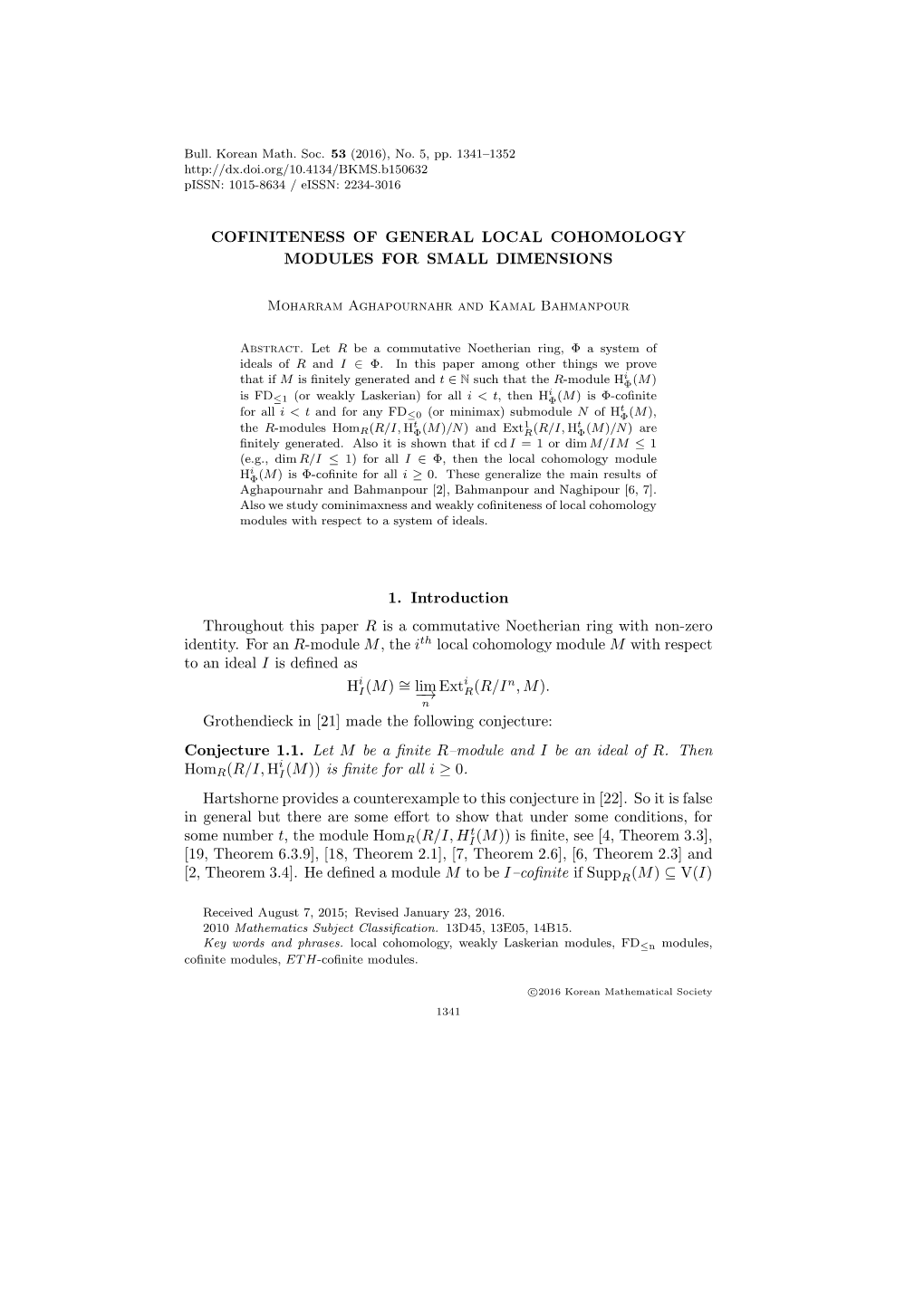 Cofiniteness of General Local Cohomology Modules for Small Dimensions