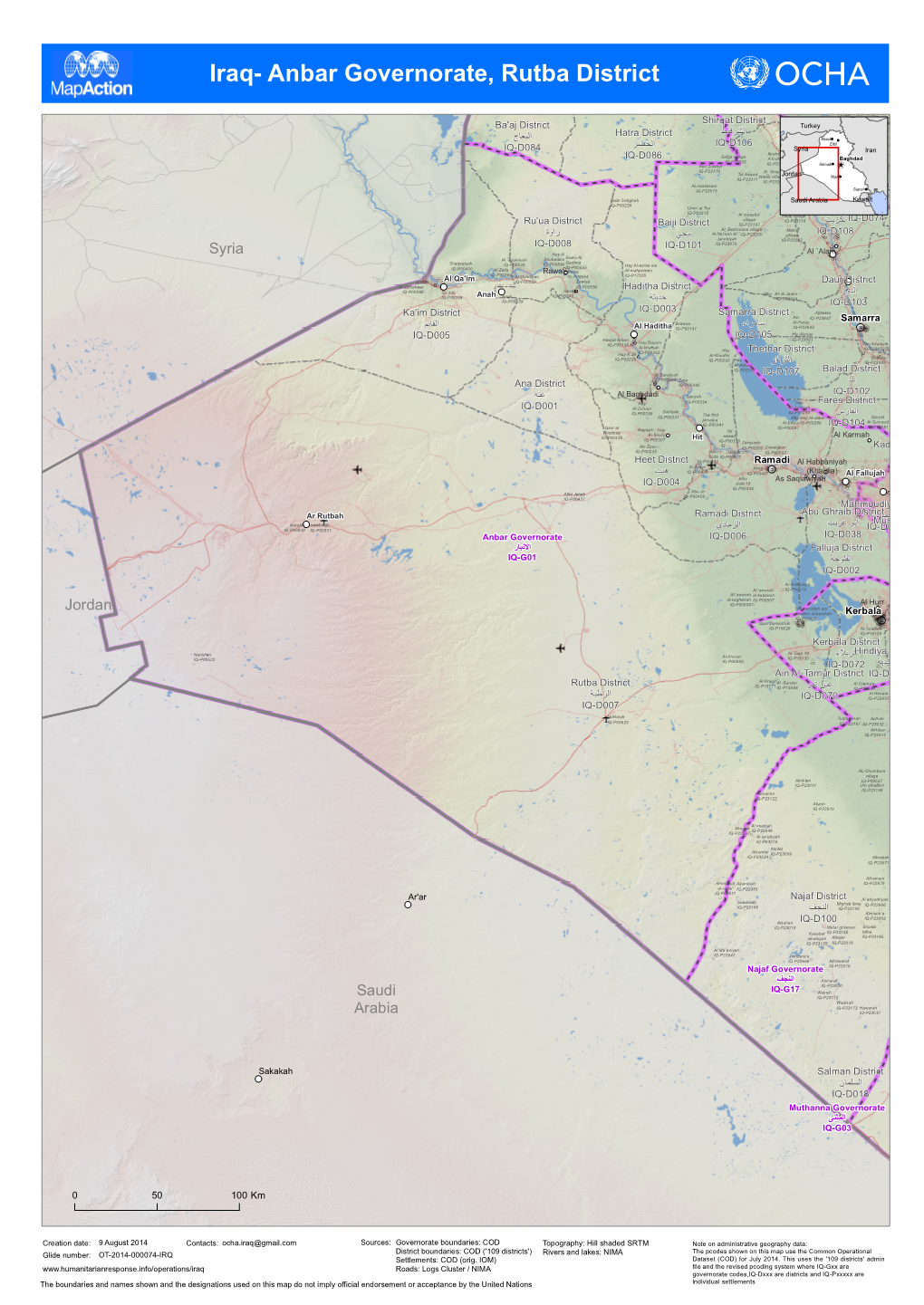 Iraq- Anbar Governorate, Rutba District