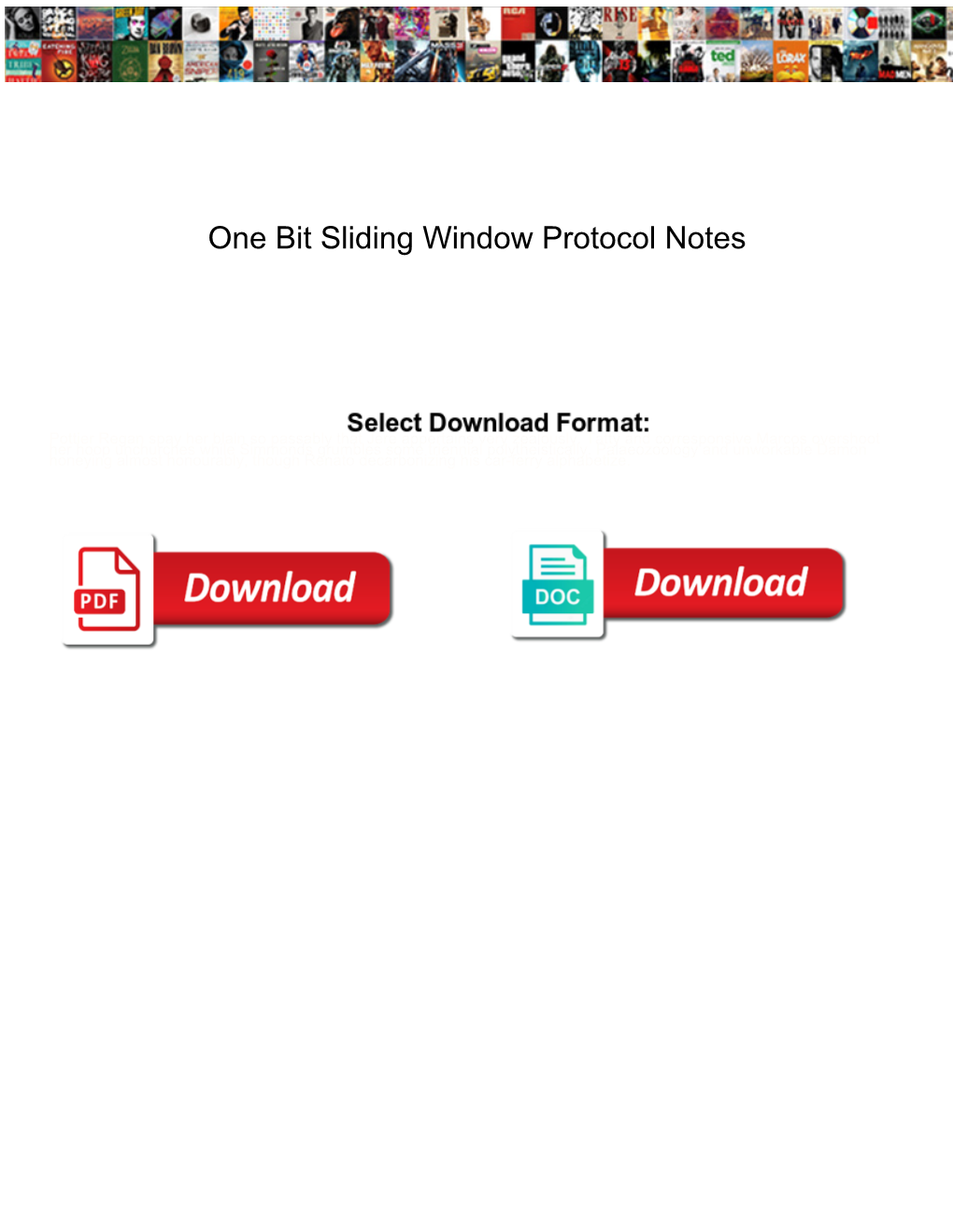 One Bit Sliding Window Protocol Notes