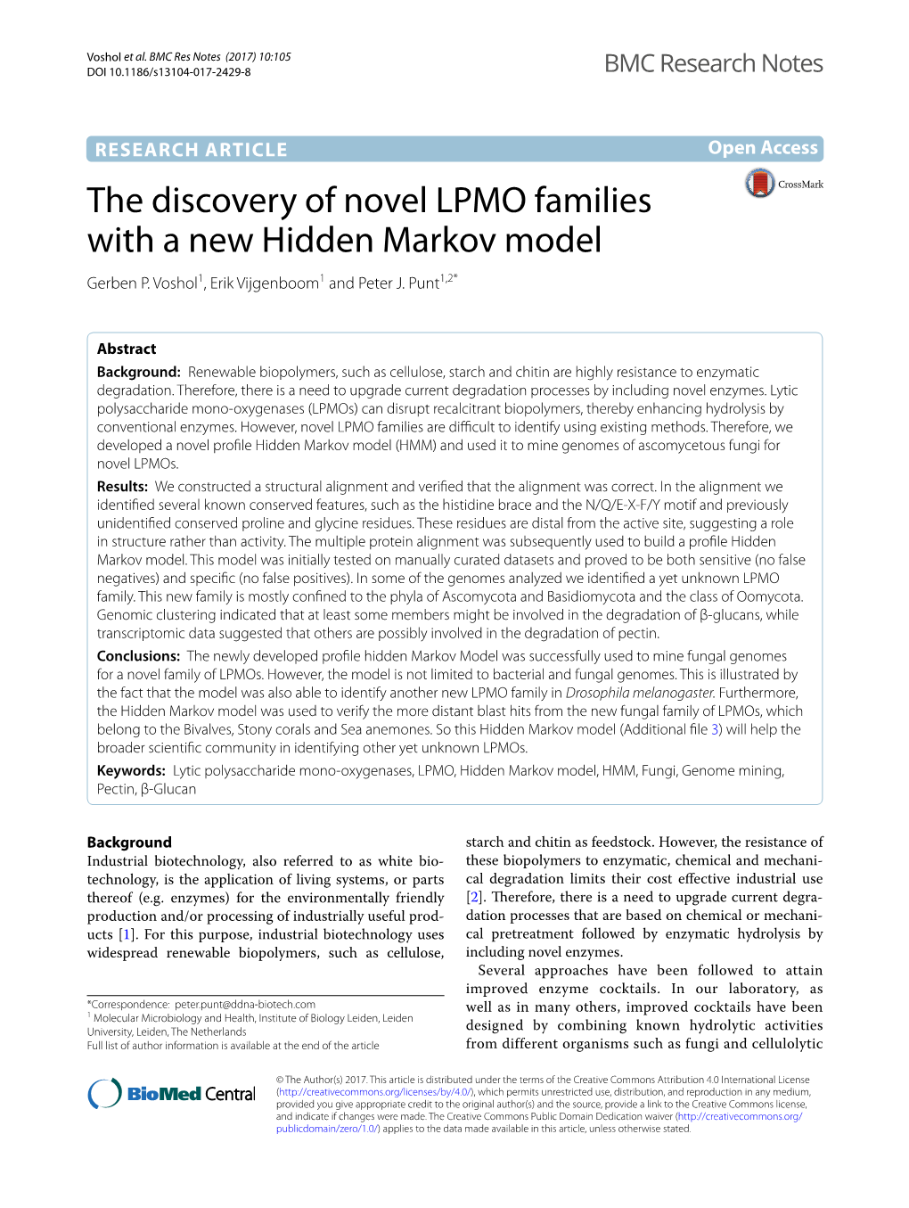 The Discovery of Novel LPMO Families with a New Hidden Markov Model Gerben P