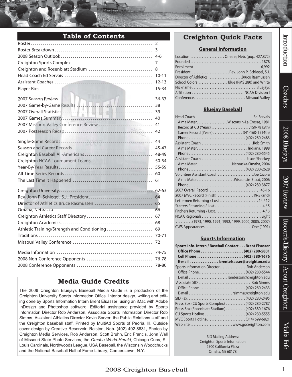 Media Info About Creighton 2008 Bluejays Records/History 2007