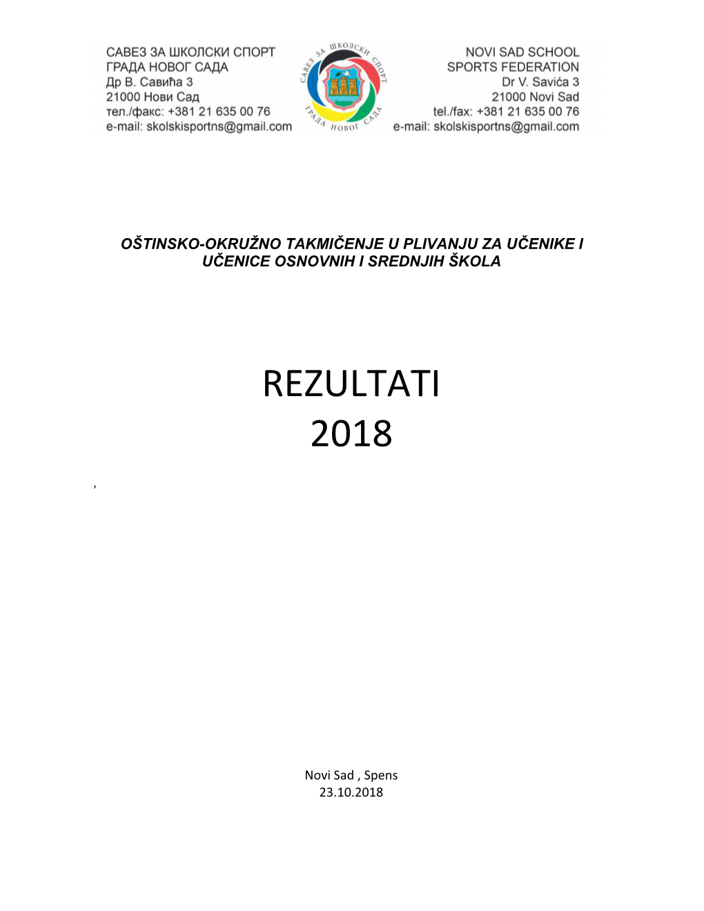 Rezultati 2018