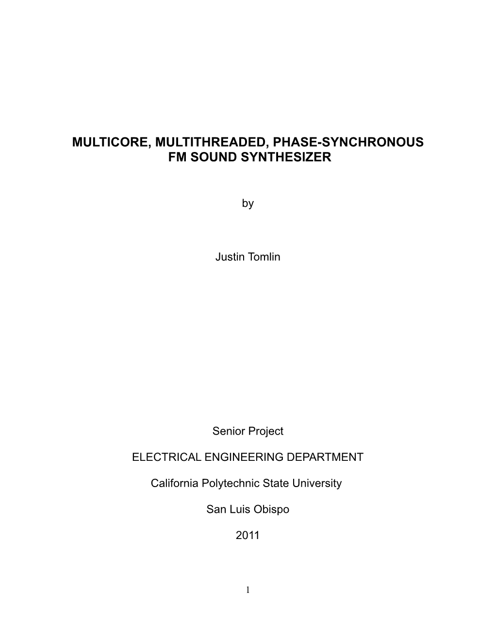 Multicore, Multithreaded, Phase-Synchronous Fm Sound Synthesizer