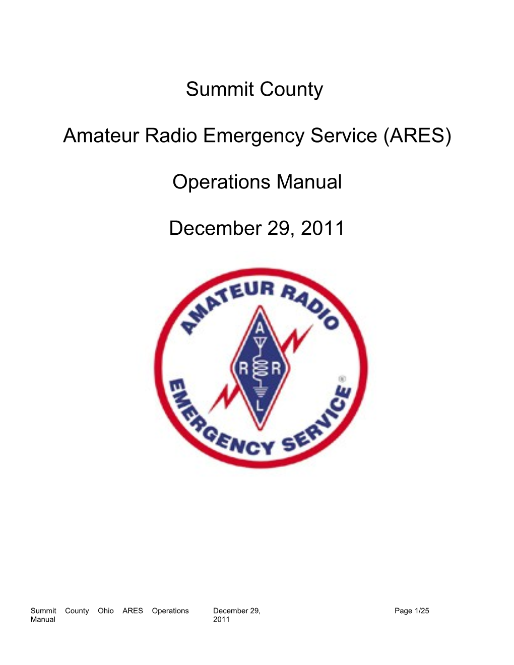 Amateur Radio Emergency Service (ARES)