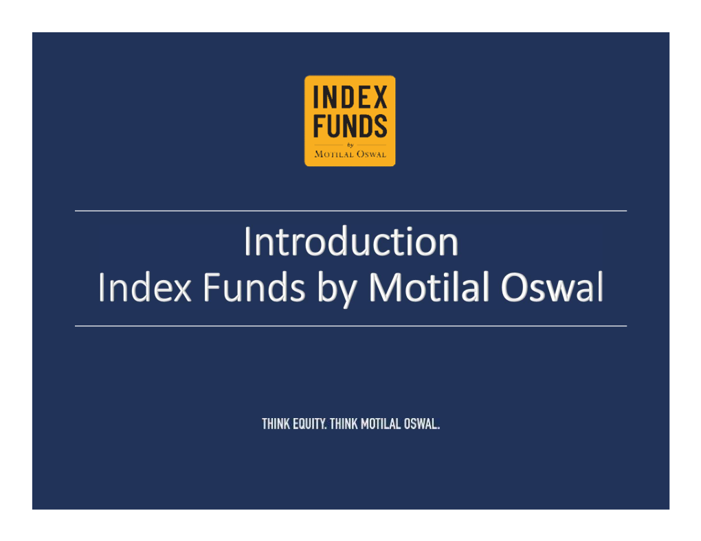 MOTILAL OSWAL NIFTY 50 INDEX FUND Motilal Oswal Nifty 50 Index Fund