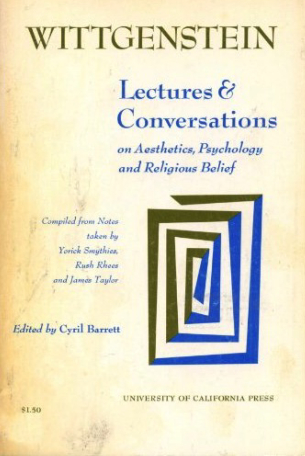 Lectures and Conversations on Aesthetics, Psychology And