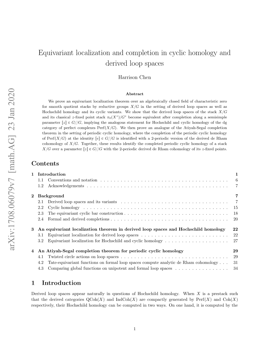 Equivariant Localization and Completion in Cyclic Homology and Derived Loop Spaces