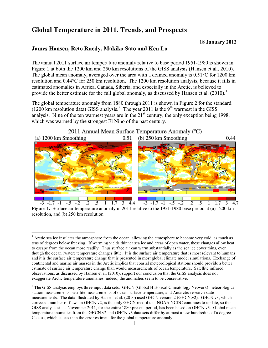 GISS Surface Temperature Analysis to Ms
