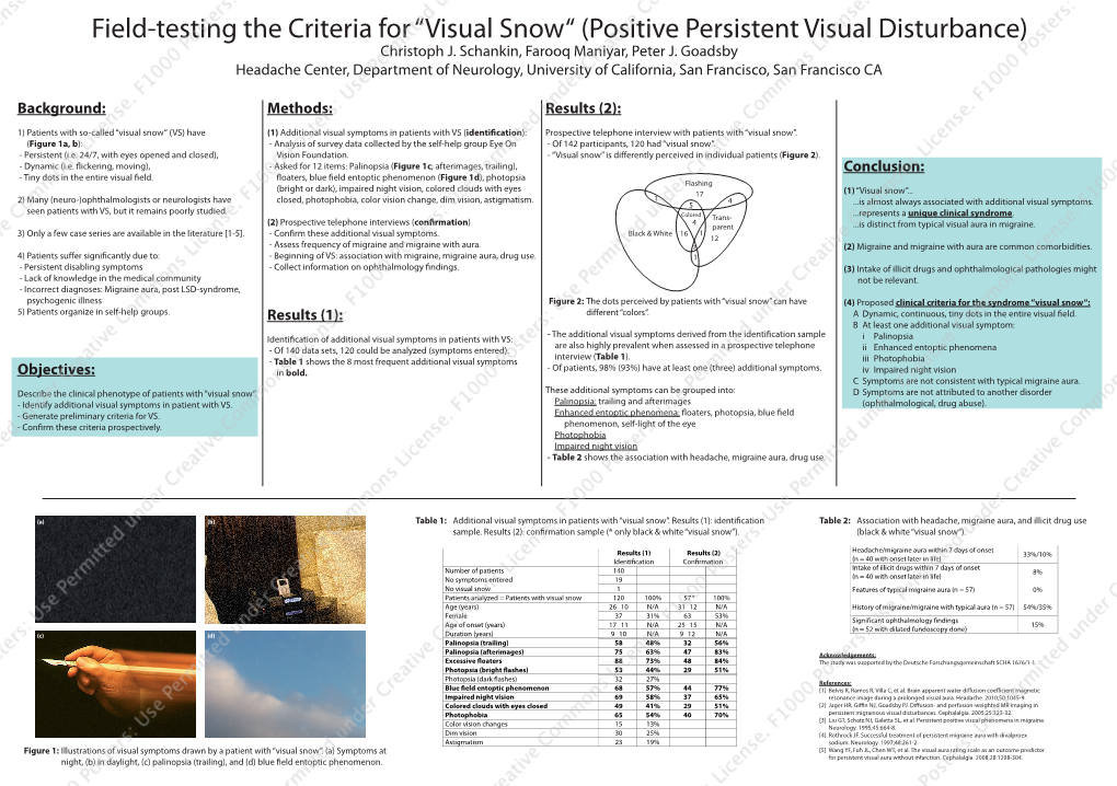 Visual Snow“ (Positive Persistent Visual Disturbance) Christoph J