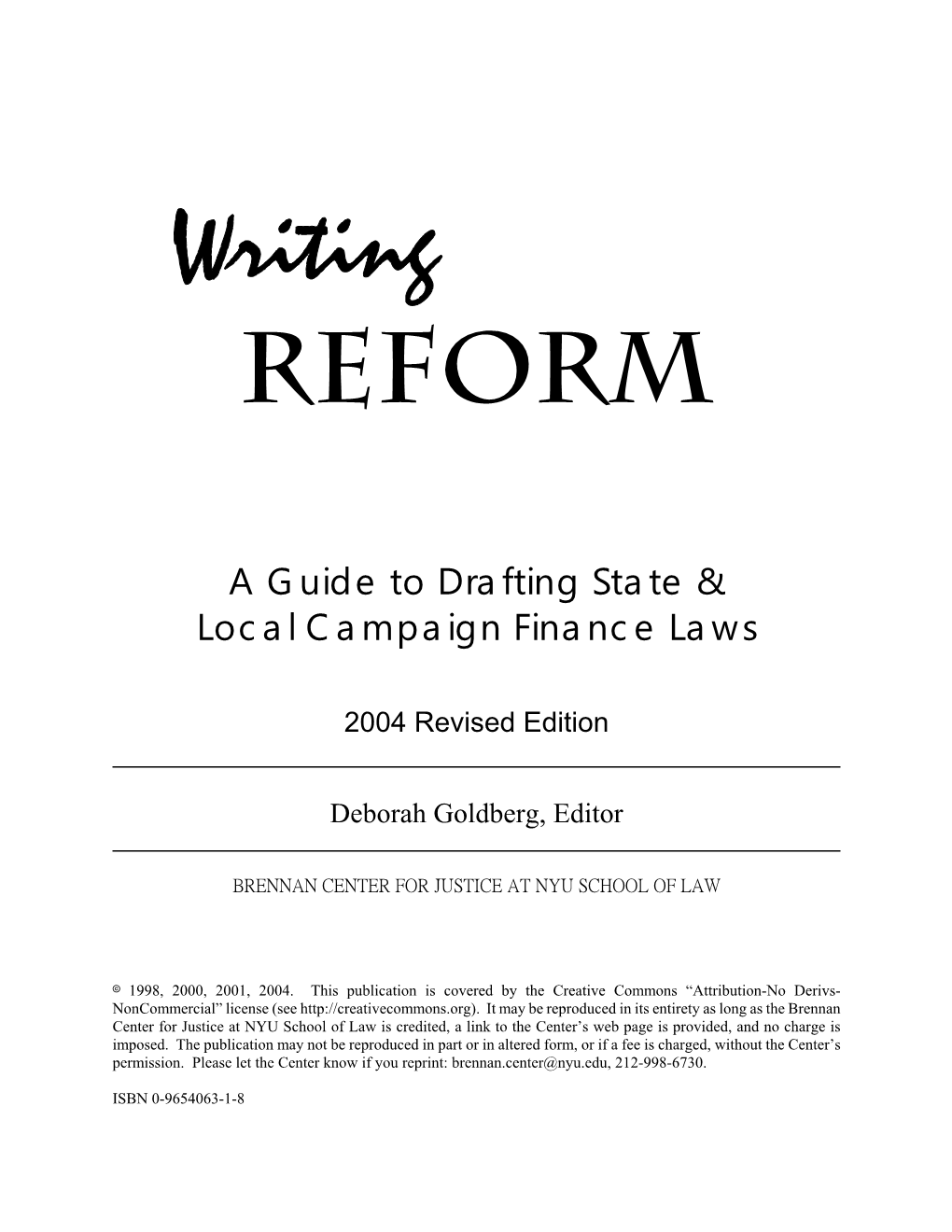Writing Reform