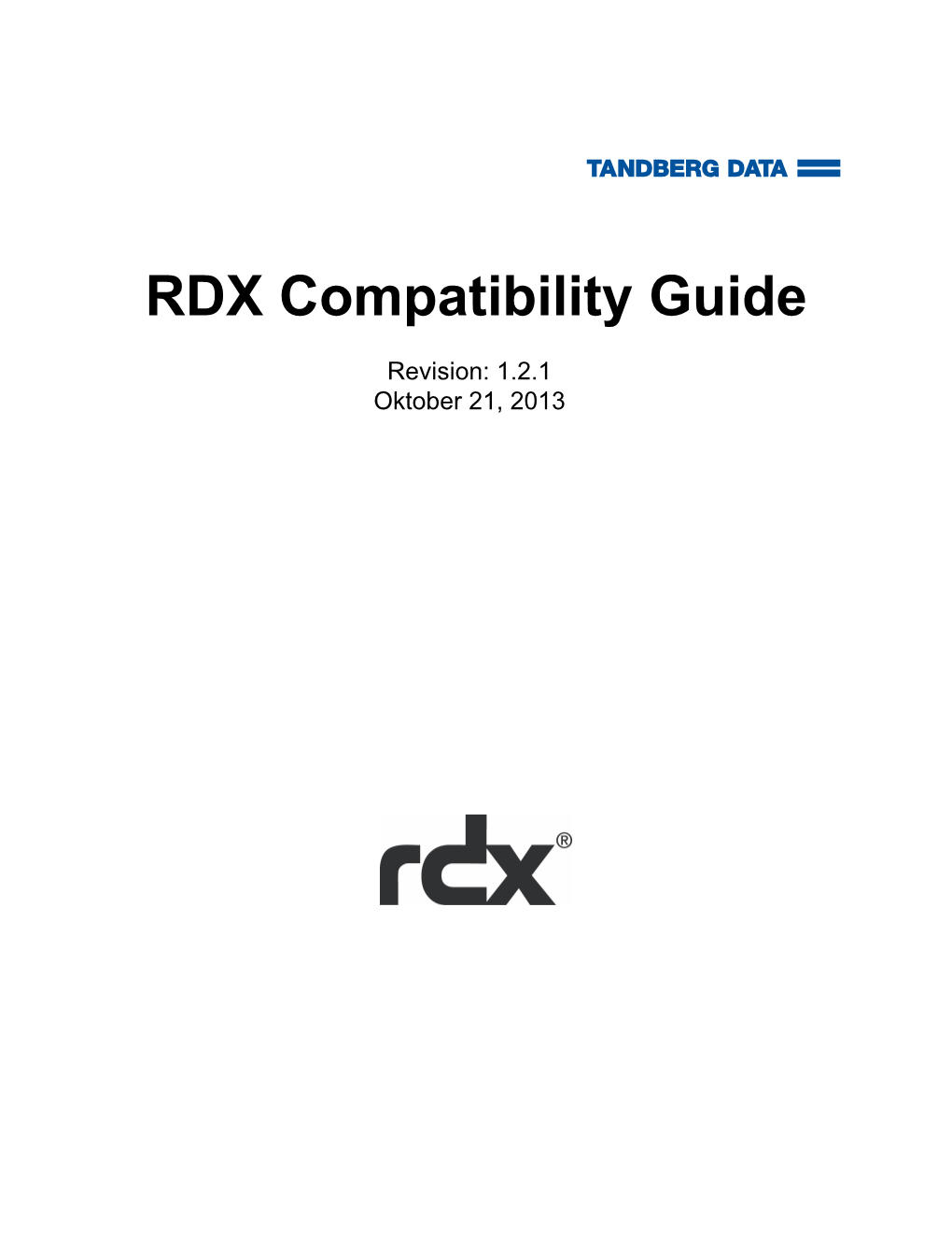 RDX Compatibility Guide