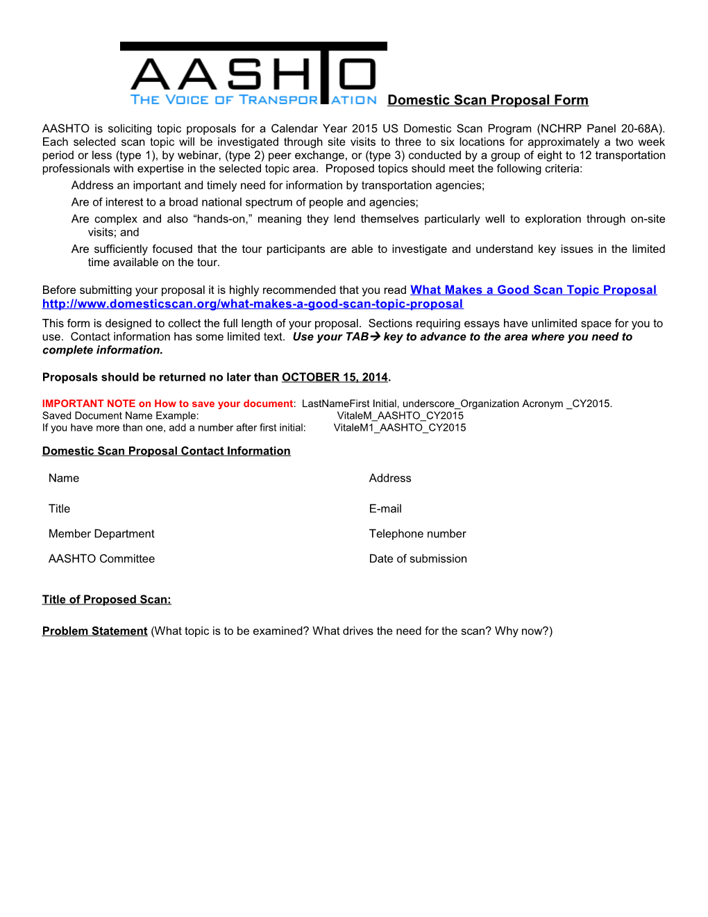 AASHTO Domestic Scan Proposal Form s2