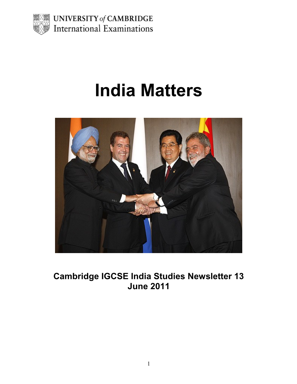 0447 IGCSE India Studies s1