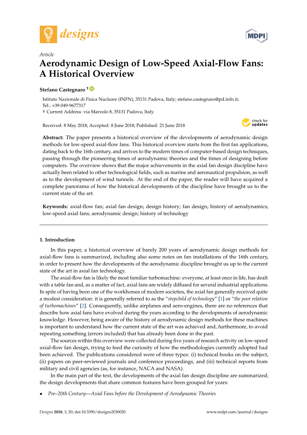 Aerodynamic Design of Low-Speed Axial-Flow Fans: a Historical Overview