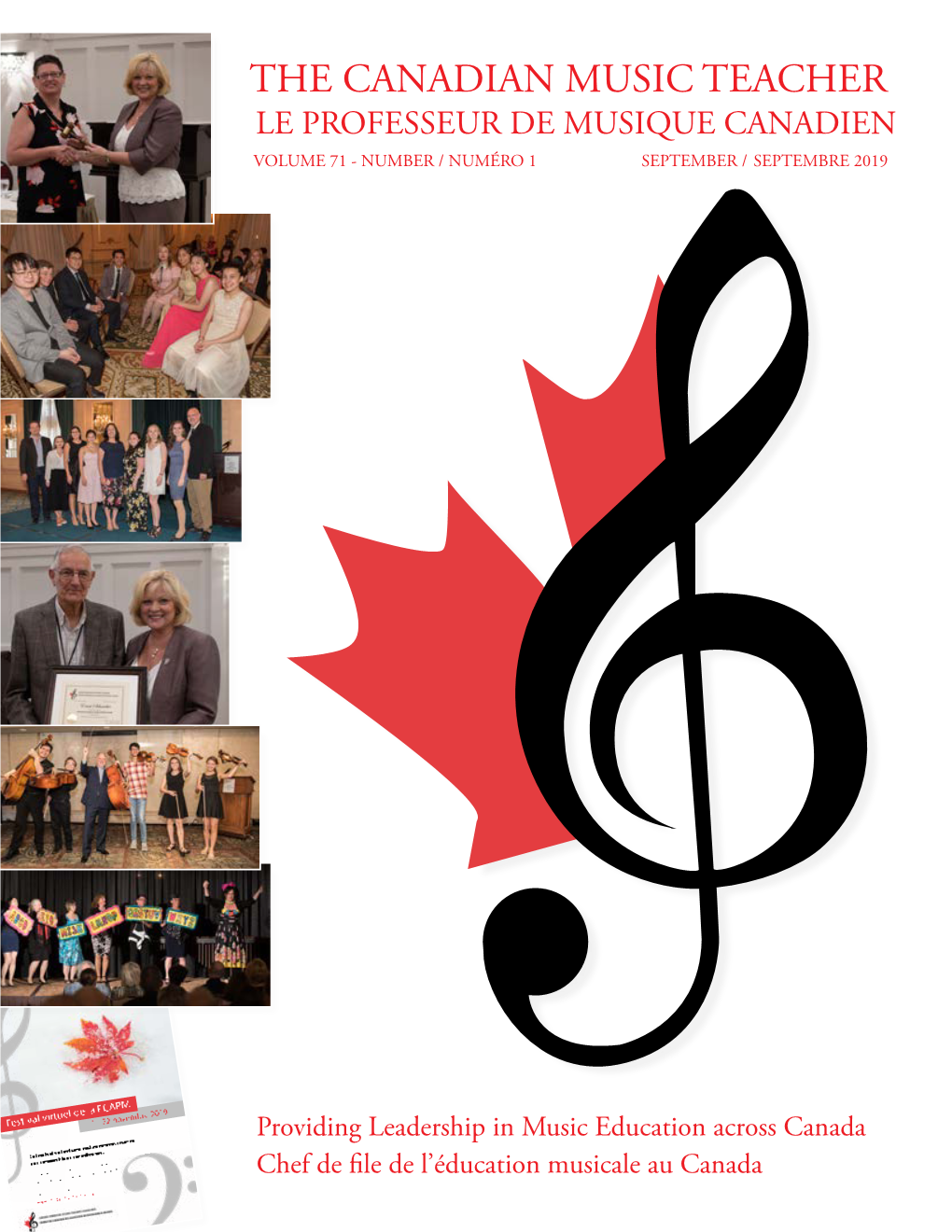 The Canadian Music Teacher Le Professeur De Musique Canadien Volume 71 - Number / Numéro 1 September / Septembre 2019