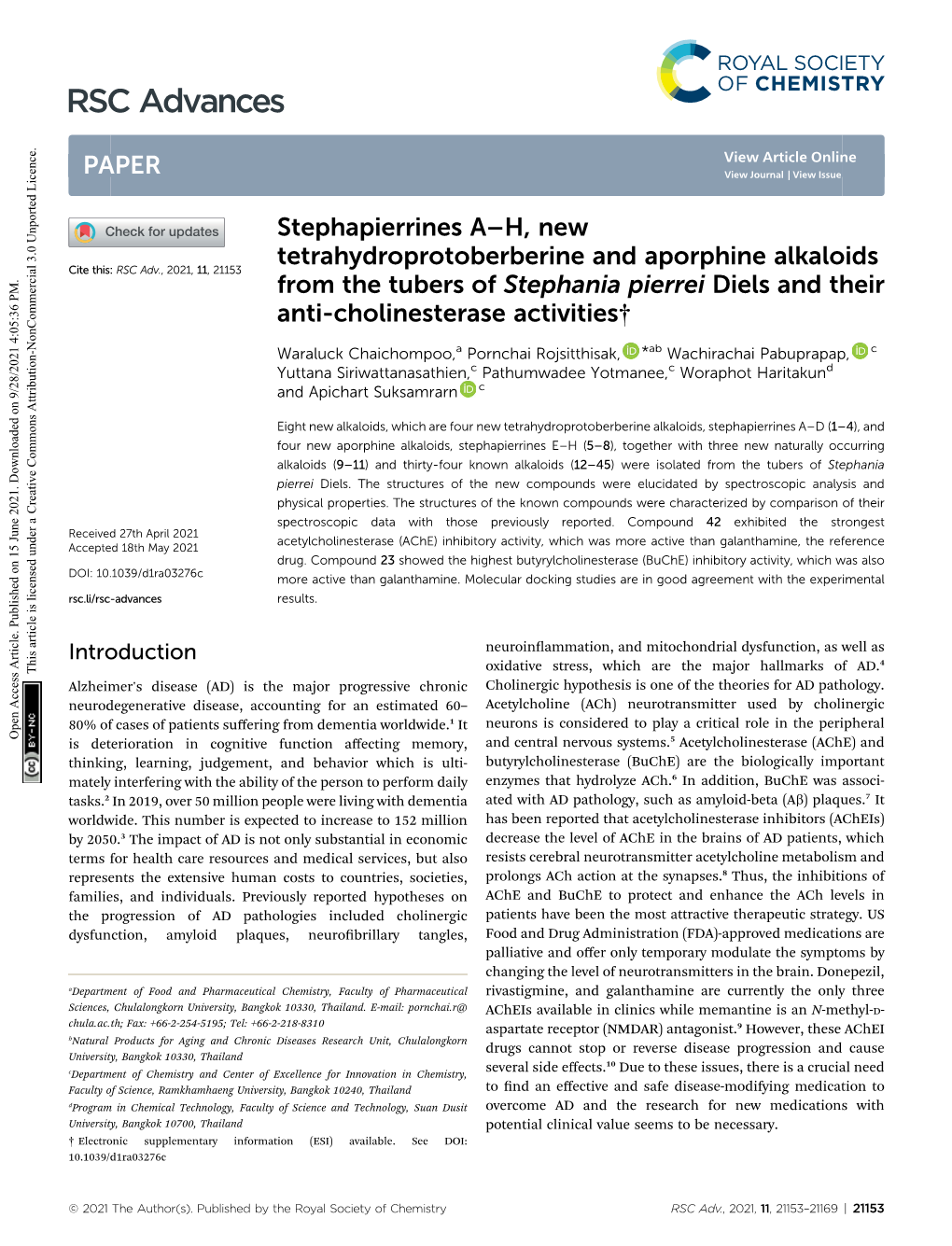 Stephapierrines A–H, New Tetrahydroprotoberberine And