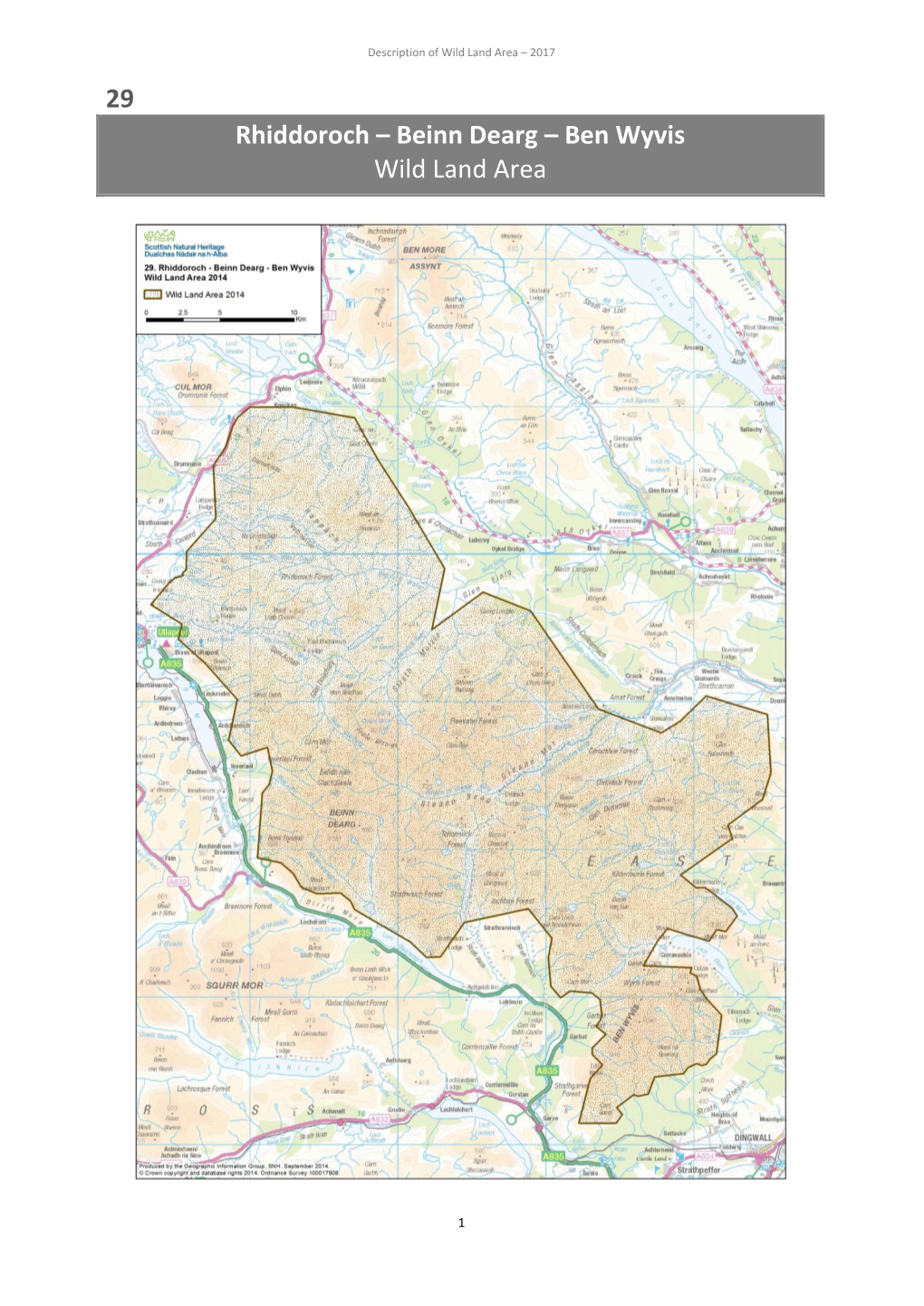 29 Rhiddoroch – Beinn Dearg – Ben Wyvis Wild Land Area