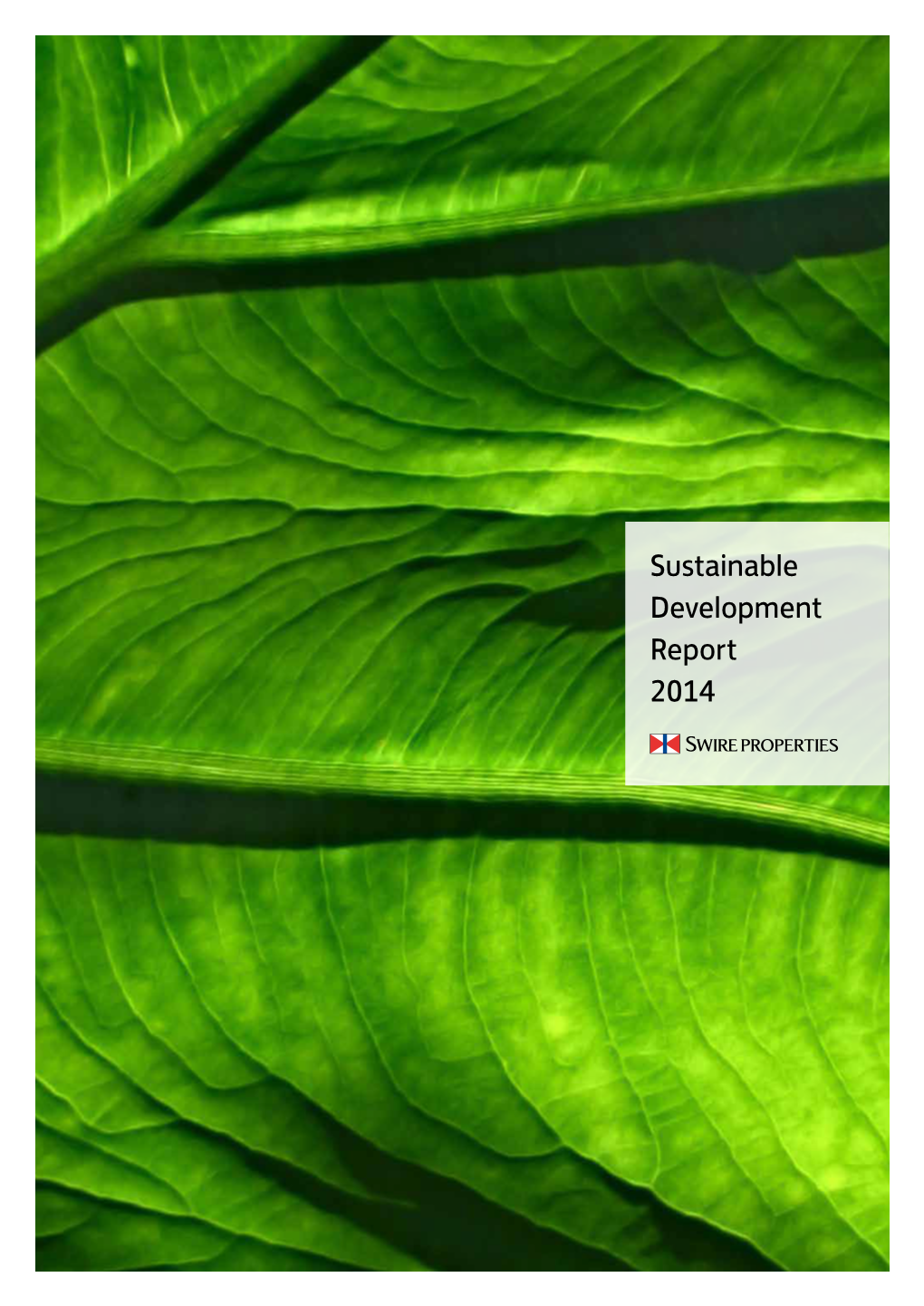 Sustainable Development Report 2014 Contents